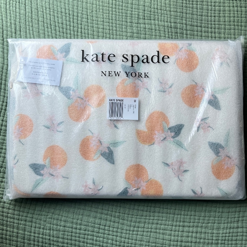 Kate Spade Madison Orange Toss Laptop Sleeve (Up to 15") - BRAND NEW